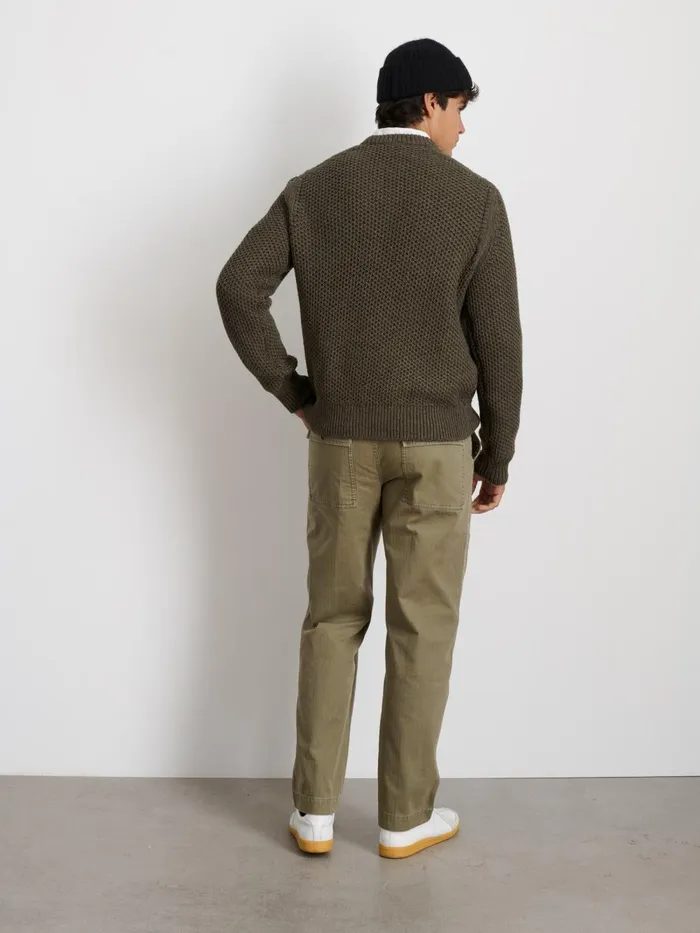 Alex Mill Sweaters Sweatshirts Men Benji Crewneck Sweater Heather Olive