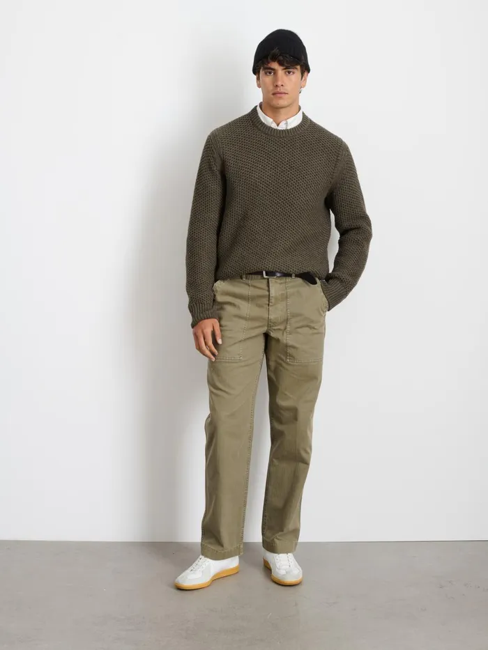 Alex Mill Sweaters Sweatshirts Men Benji Crewneck Sweater Heather Olive
