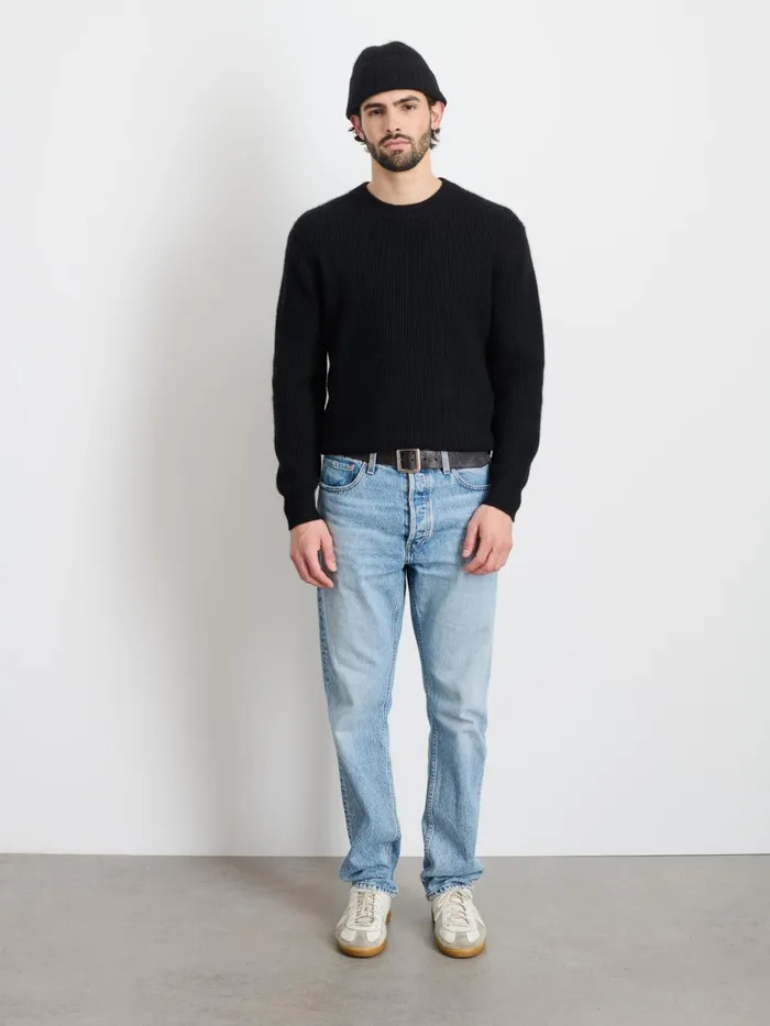 Alex Mill Sweaters Sweatshirts Men Jordan Sweater In Washed Cashmere Black