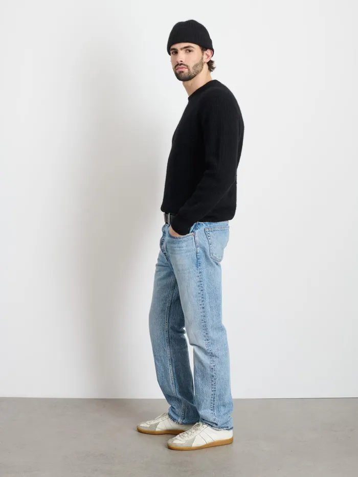 Alex Mill Sweaters Sweatshirts Men Jordan Sweater In Washed Cashmere Black