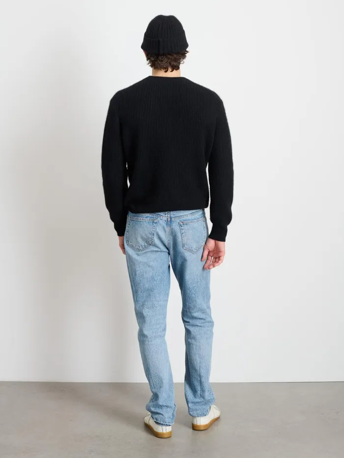 Alex Mill Sweaters Sweatshirts Men Jordan Sweater In Washed Cashmere Black