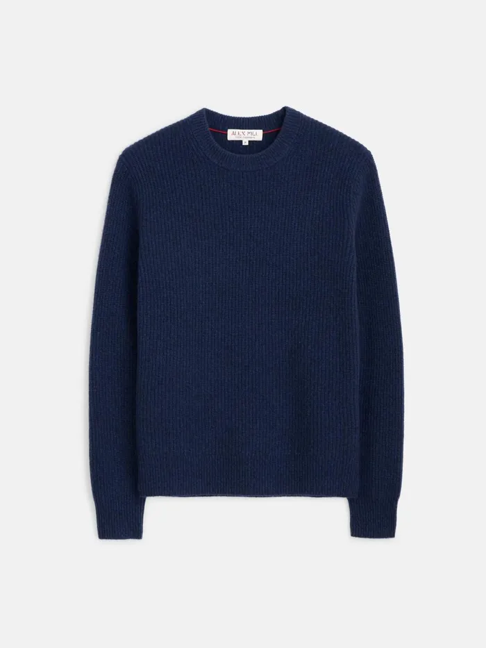 Alex Mill Sweaters Sweatshirts Men Jordan Sweater In Washed Cashmere Heather Navy Alex Mill Sweaters Sweatshirts Men Jordan Sweater In Washed Cashmere Heather Navy