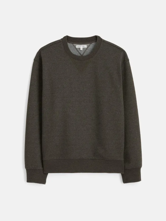 Alex Mill Sweaters Sweatshirts Men Marlon Sweatshirt In Cotton Fleece Heather Olive Alex Mill Sweaters Sweatshirts Men Marlon Sweatshirt In Cotton Fleece Heather Olive