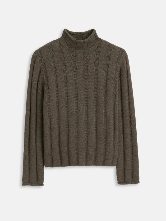 Alex Mill Sweaters Sweatshirts Men Mateo Roll Neck Sweater In Ribbed Wool Cotton Heather Olive Alex Mill Sweaters Sweatshirts Men Mateo Roll Neck Sweater In Ribbed Wool Cotton Heather Olive