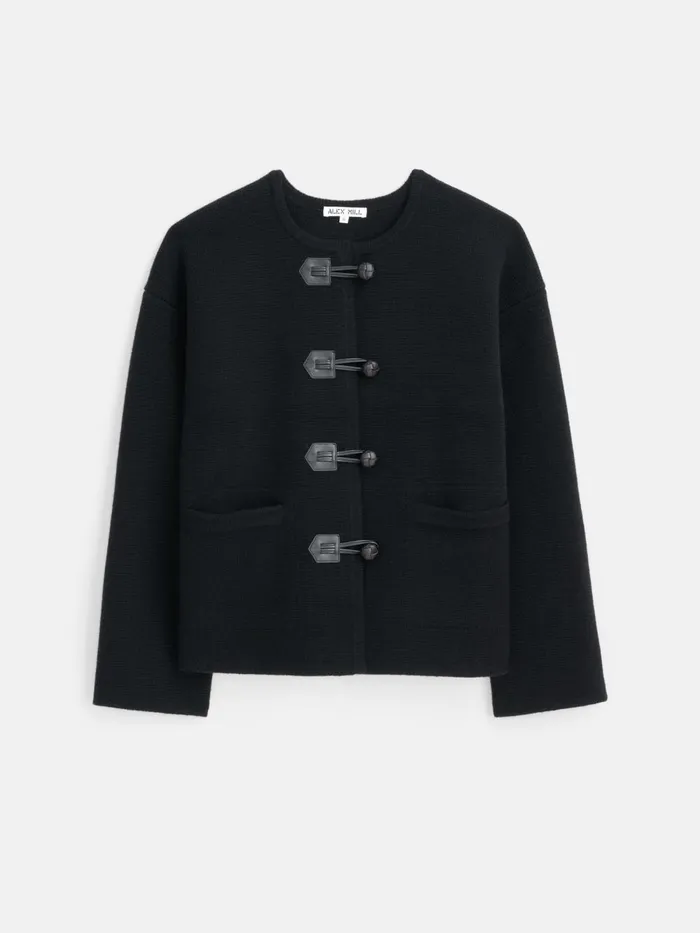 Alex Mill Sweaters Women Aubrey Sweater Jacket In Merino Wool Black