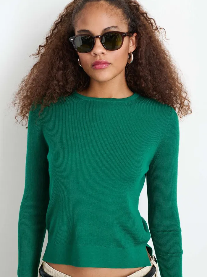 Alex Mill Sweaters Women Ava Sweater Tee Emerald Alex Mill Sweaters Women Ava Sweater Tee Emerald
