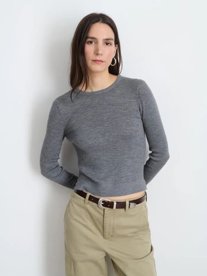 Alex Mill Sweaters Women Ava Sweater Tee Heather Grey