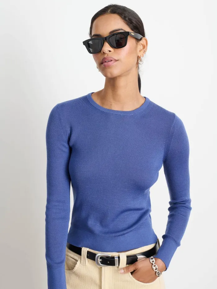 Alex Mill Sweaters Women Ava Sweater Tee Mystic Blue