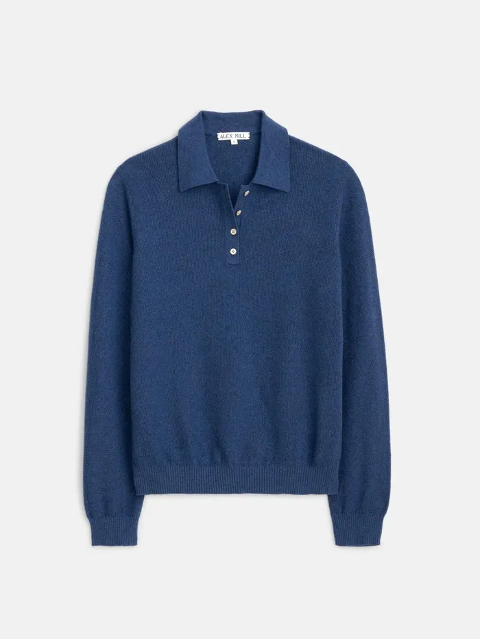 Alex Mill Sweaters Women Jac Polo Sweater Faded Navy