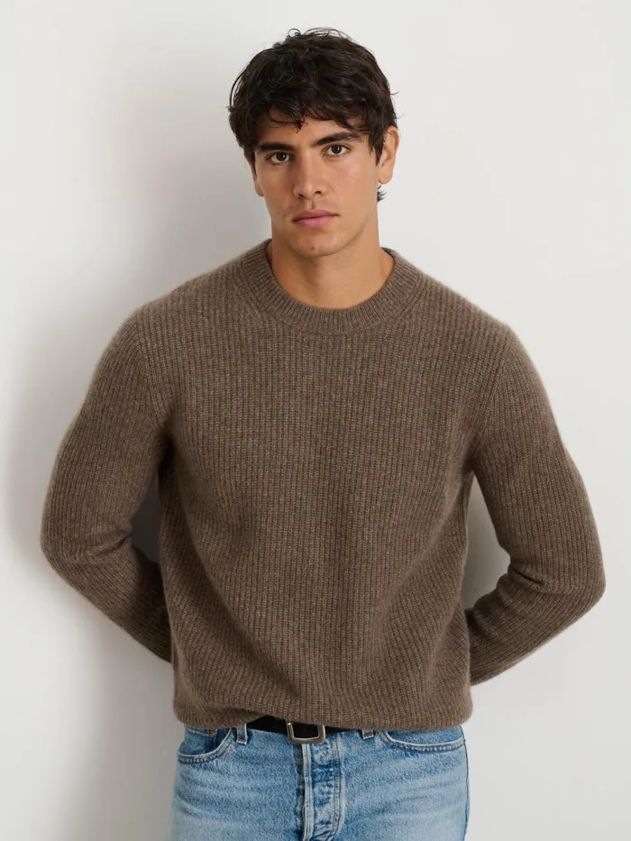 Alex Mill Sweaters Women Jordan Sweater In Washed Cashmere Heather Walnut