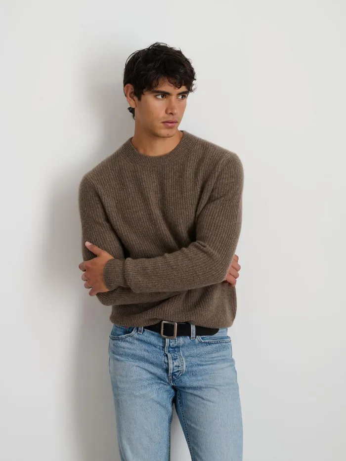 Alex Mill Sweaters Women Jordan Sweater In Washed Cashmere Heather Walnut