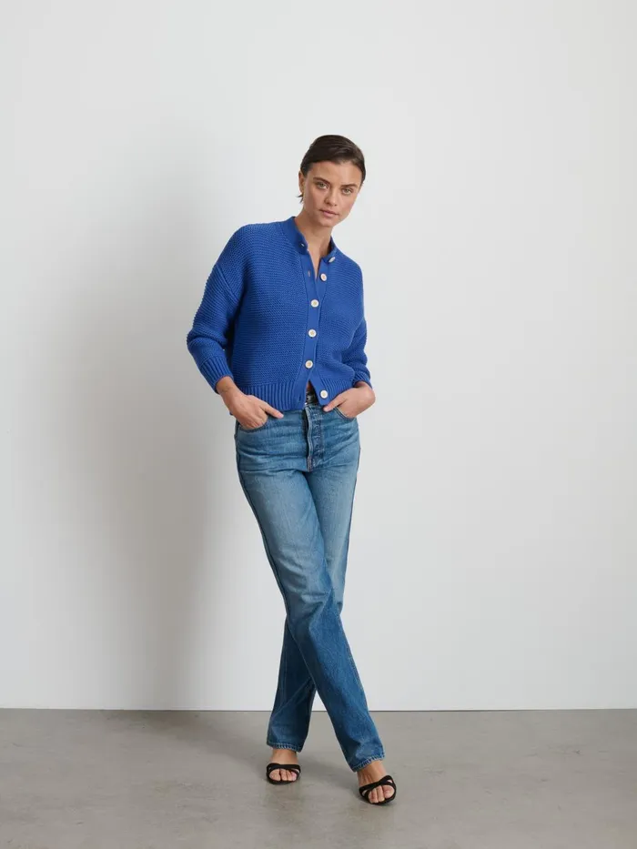 Alex Mill Sweaters Women Nico Cardigan In Cotton Cosmic Blue