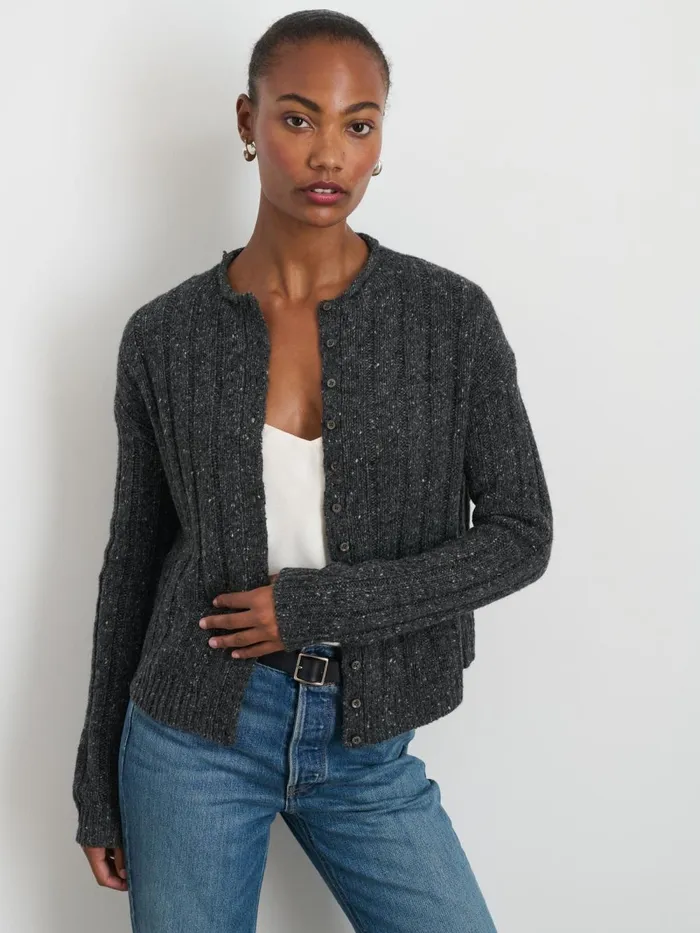 Alex Mill Sweaters Women Reese Cardigan In Donegal Charcoal