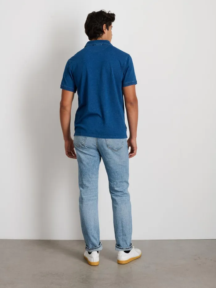 Alex Mill Tees Polos Men Standard Polo In Indigo Slub Cotton