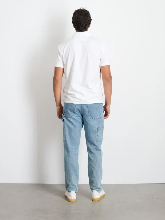 Alex Mill Tees Polos Men Standard Slub Cotton Polo White