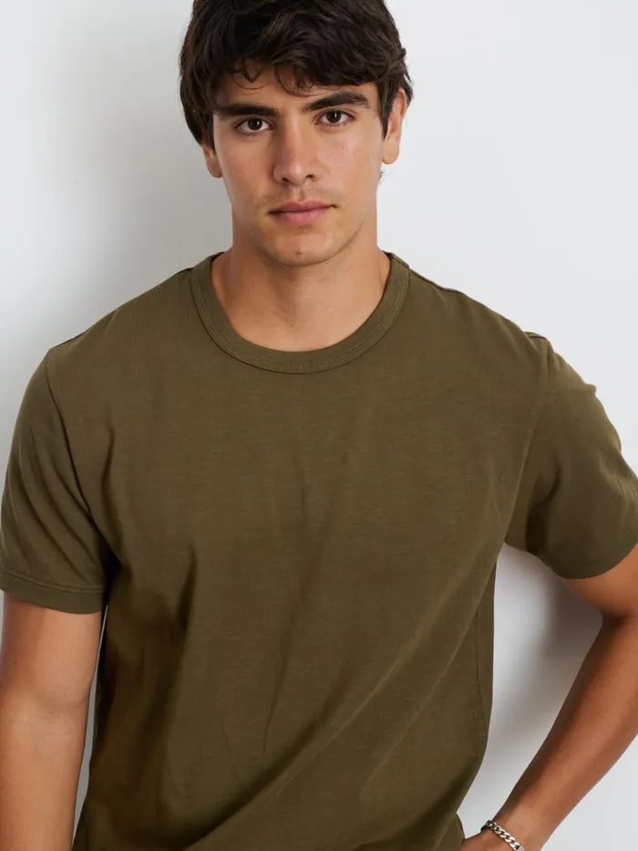 Alex Mill Tees Polos Men Standard TShirt In Slub Cotton Faded Deep Olive