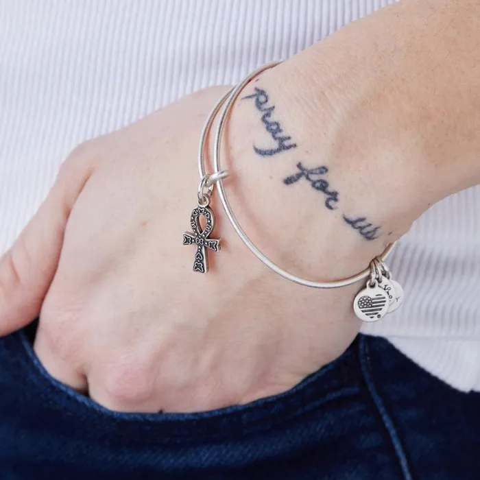 Ankh Charm Bangle Bracelet Rafaelian Silver Women Alex And Ani Iconic Alex And Ani Ankh Charm Bangle Bracelet Rafaelian Silver Women Alex And Ani Iconic Alex And Ani