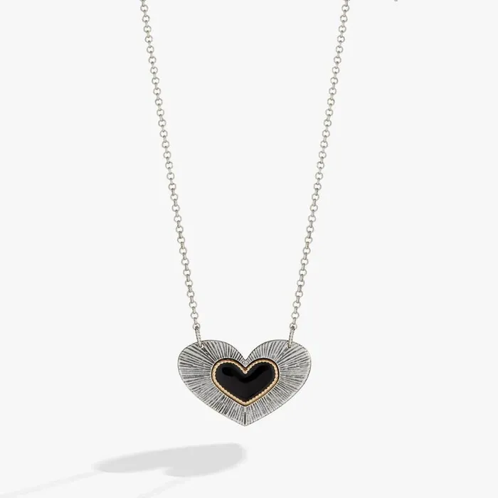 Antique Heart Necklace Two Tone Women Alex And Ani Love