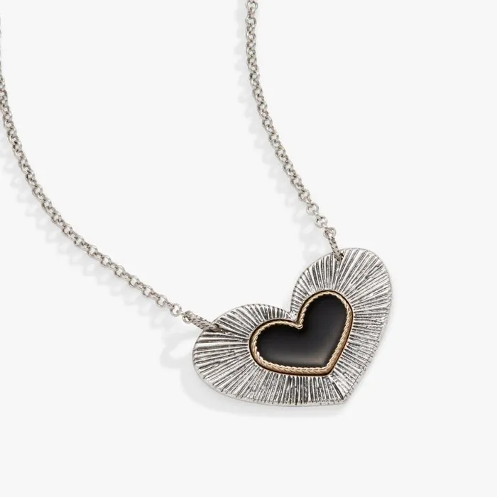 Antique Heart Necklace Two Tone Women Alex And Ani Love