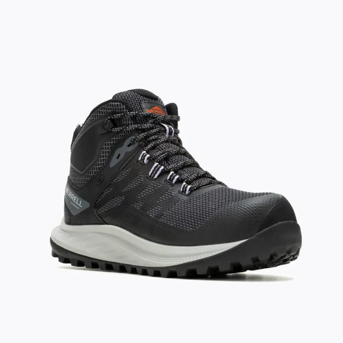 Antora Mid Waterproof Carbon Fiber Shoe Black Women Merrell Boots