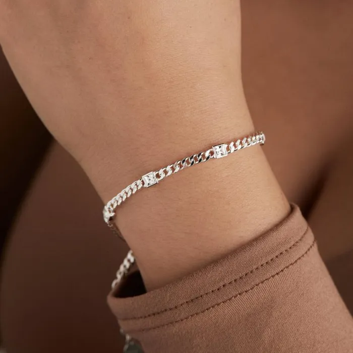 April Birthstone Clear Crystal Curb Chain Bracelet Silver Women Alex And Ani Love April Birthstone Clear Crystal Curb Chain Bracelet Silver Women Alex And Ani Love
