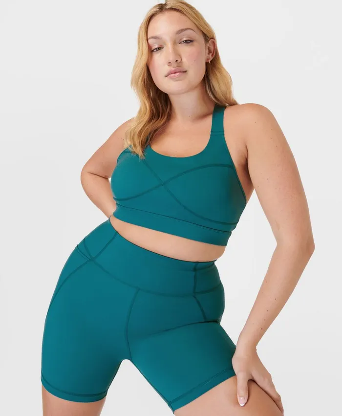 Ascend Power Bra X Sweaty Betty Cabin Blue Women Merrell Tops