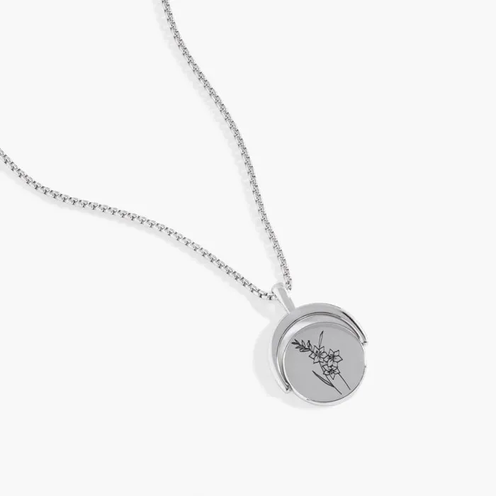 August Birthstone And Flower Flip Charm Necklace Stainless Steel Gold Women Alex And Ani Birthday August Birthstone And Flower Flip Charm Necklace Stainless Steel Gold Women Alex And Ani Birthday