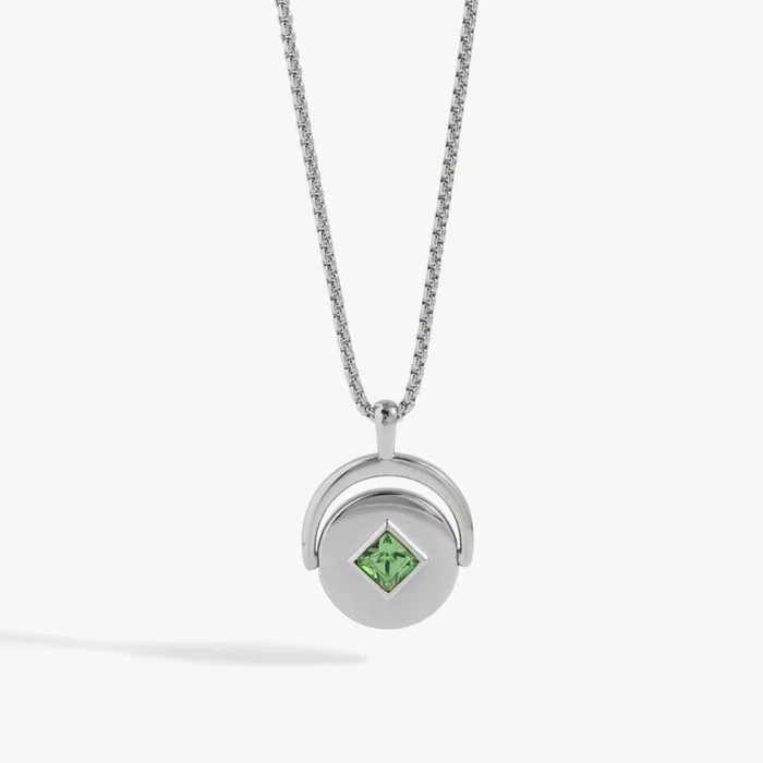 August Birthstone And Flower Flip Charm Necklace Stainless Steel Gold Women Alex And Ani Birthday August Birthstone And Flower Flip Charm Necklace Stainless Steel Gold Women Alex And Ani Birthday
