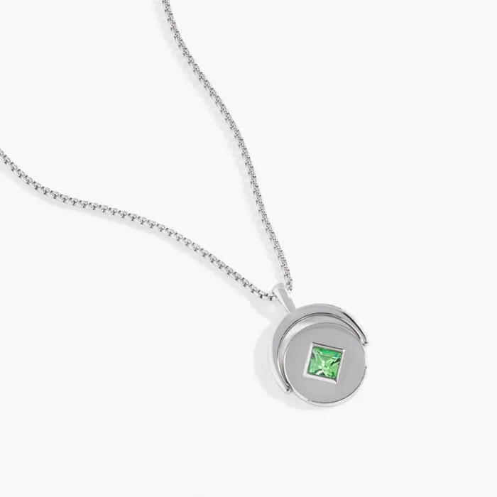 August Birthstone And Flower Flip Charm Necklace Stainless Steel Gold Women Alex And Ani Birthday August Birthstone And Flower Flip Charm Necklace Stainless Steel Gold Women Alex And Ani Birthday