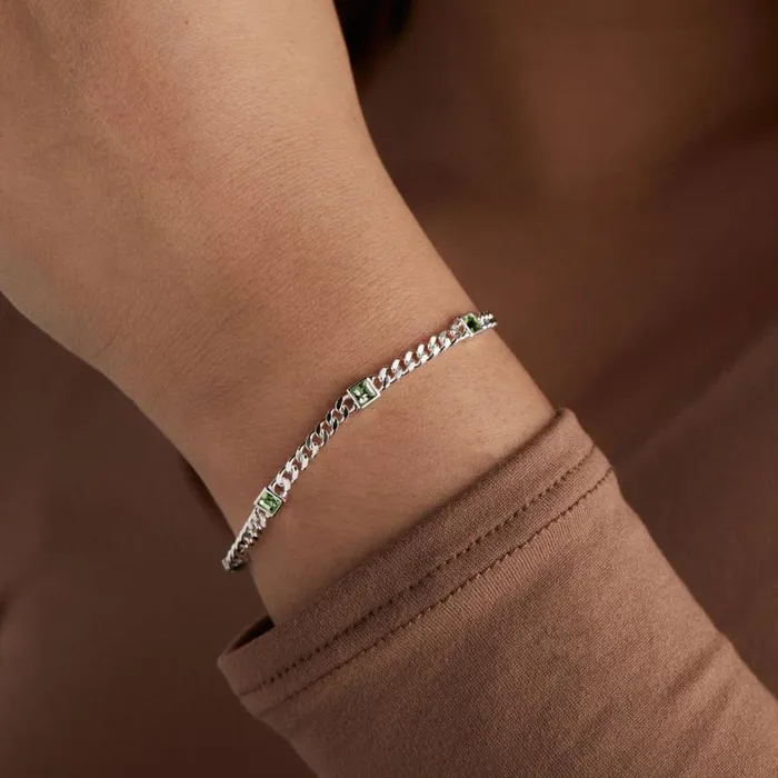 August Birthstone Peridot Curb Chain Bracelet Silver Women Alex And Ani Strength Protection August Birthstone Peridot Curb Chain Bracelet Silver Women Alex And Ani Strength Protection