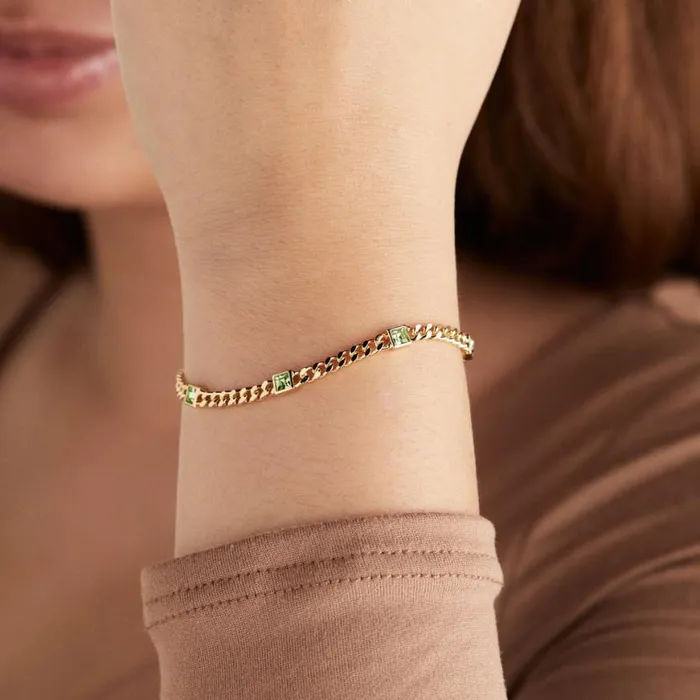 August Birthstone Peridot Curb Chain Bracelet Silver Women Alex And Ani Strength Protection August Birthstone Peridot Curb Chain Bracelet Silver Women Alex And Ani Strength Protection