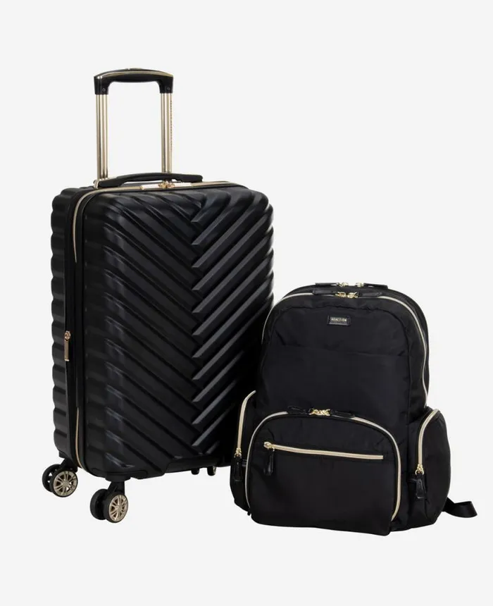 Bags Women Kenneth Cole Madison Square U0026 Sophie 2Pc Set 20Inch CarryOn Travel Suitcase U0026 15Inch Laptop Travel Backpack Black Bags Women Kenneth Cole Madison Square U0026 Sophie 2Pc Set 20Inch CarryOn Travel Suitcase U0026 15Inch Laptop Travel Backpack Black