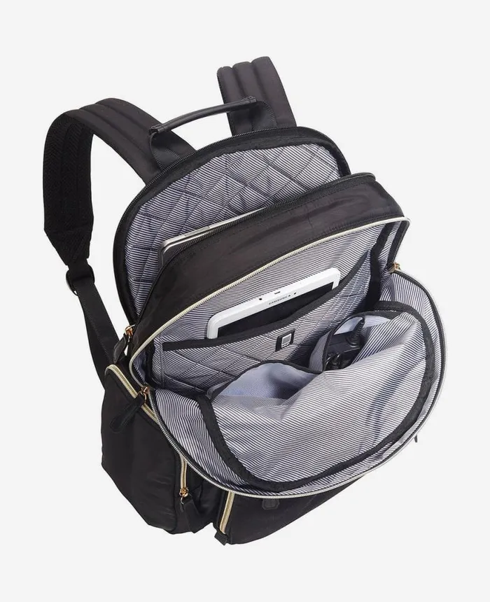 Bags Women Kenneth Cole Sophie 156Inch Nylon TECHNICOLE Computer Backpack Black