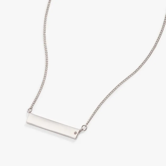Bar Necklace With Crystal Accent Silver Women Alex And Ani Love Bar Necklace With Crystal Accent Silver Women Alex And Ani Love
