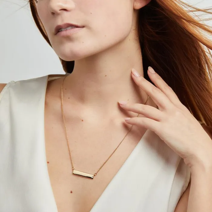 Bar Necklace With Crystal Accent Silver Women Alex And Ani Necklaces Bar Necklace With Crystal Accent Silver Women Alex And Ani Necklaces