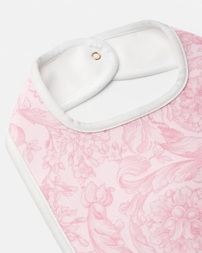 Barocco Baby Bib Pinkprint Children Versace Accessories