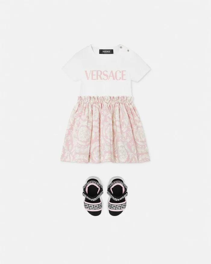 Barocco Baby TShirt Dress Light Pink Children Versace Clothing