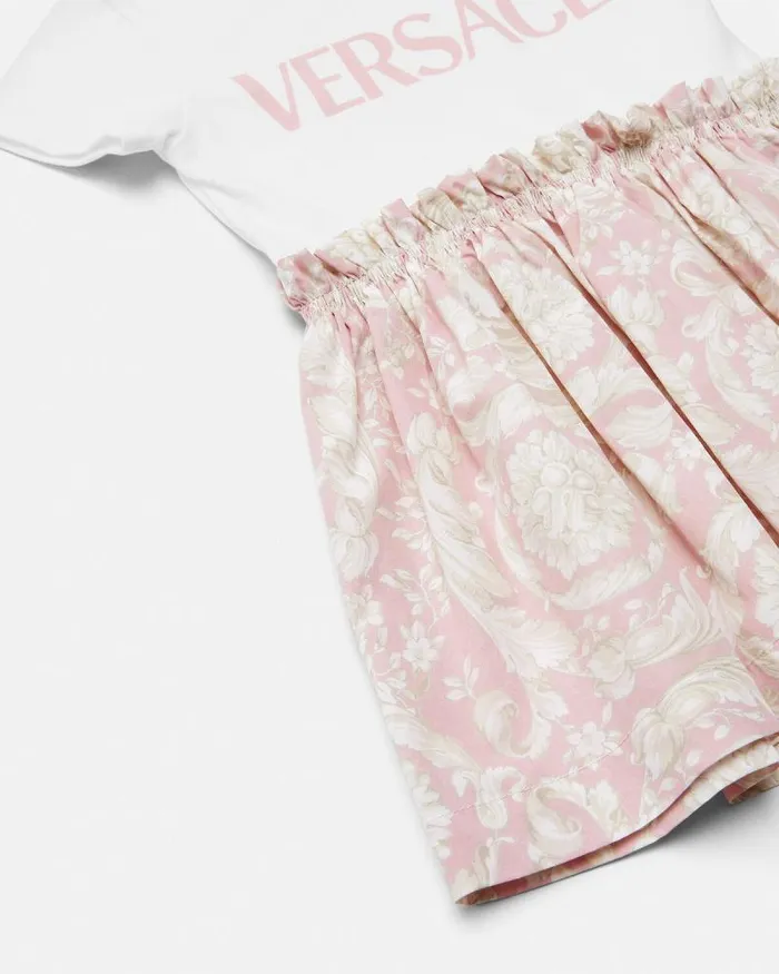 Barocco Baby TShirt Dress Light Pink Children Versace Clothing