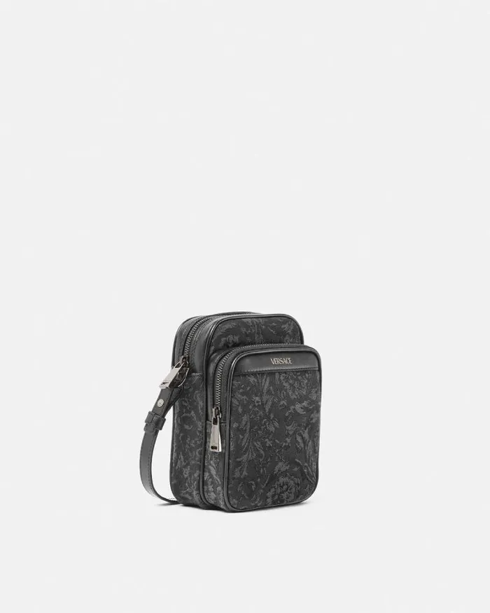 Barocco Crossbody Bag Blackprint Men Versace Crossbody and Messengers