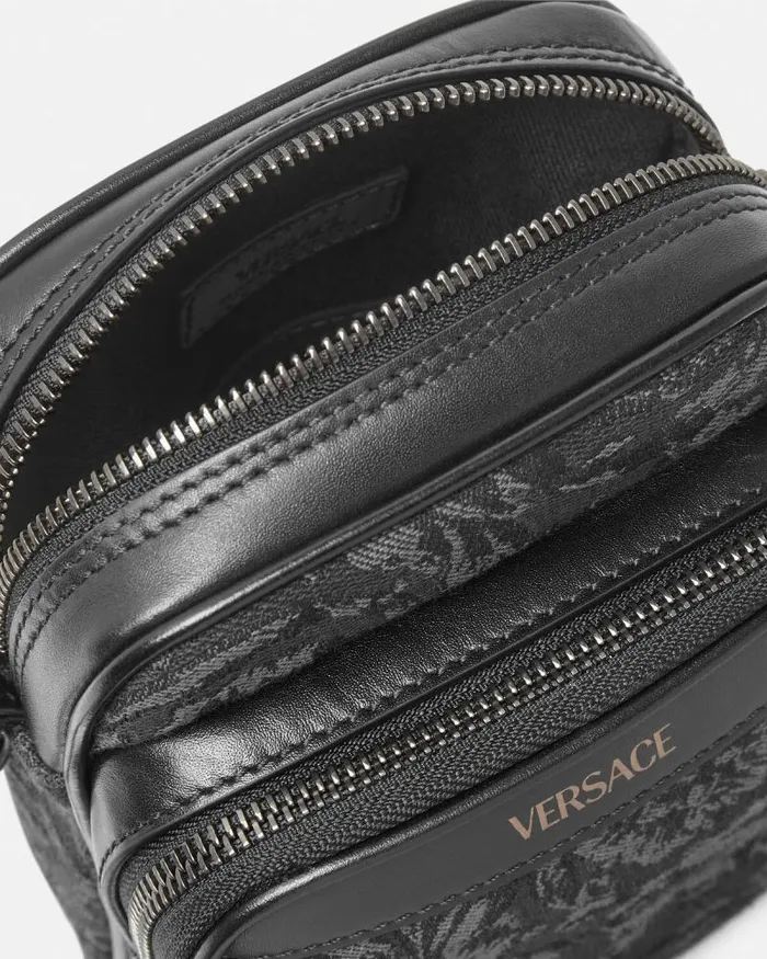 Barocco Crossbody Bag Blackprint Men Versace Crossbody and Messengers
