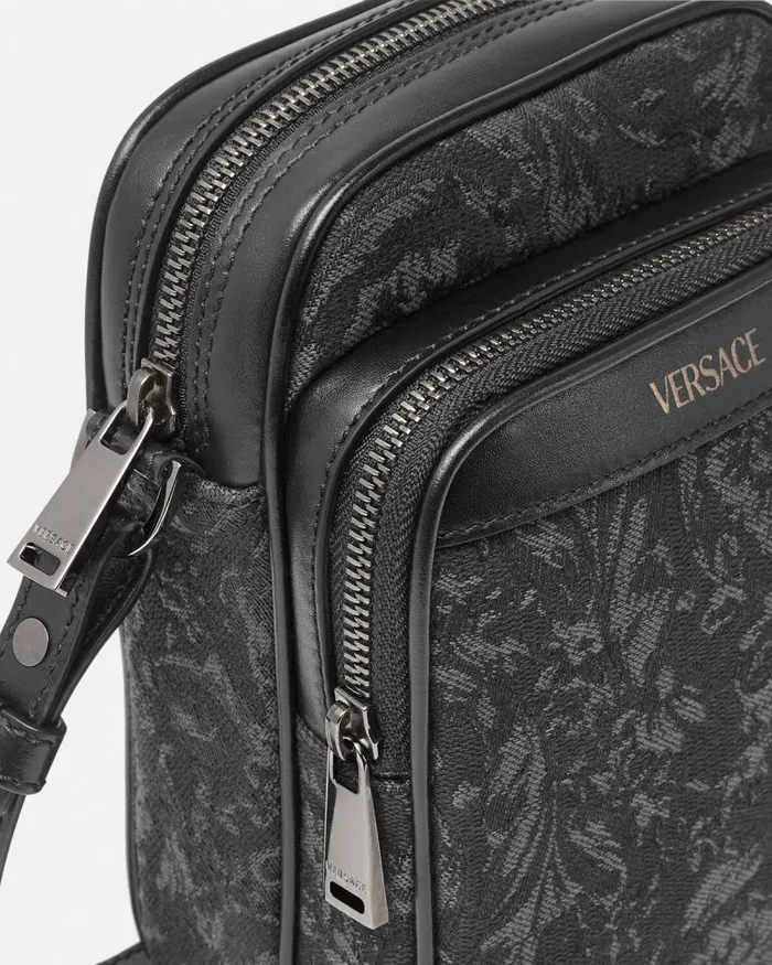 Barocco Crossbody Bag Blackprint Men Versace Crossbody and Messengers