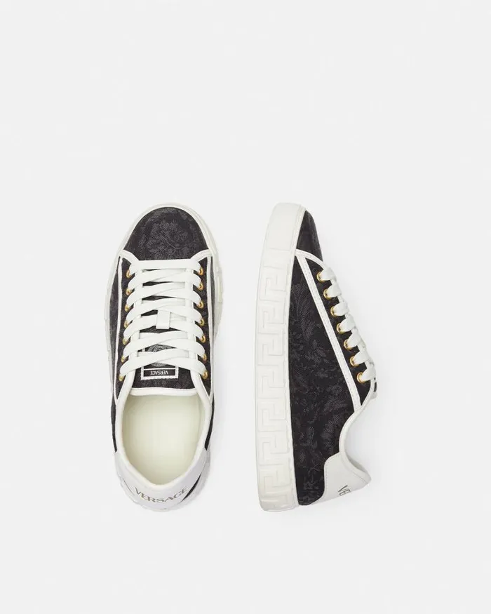 Barocco Greca Sneakers Blackprint Women Versace Sneakers