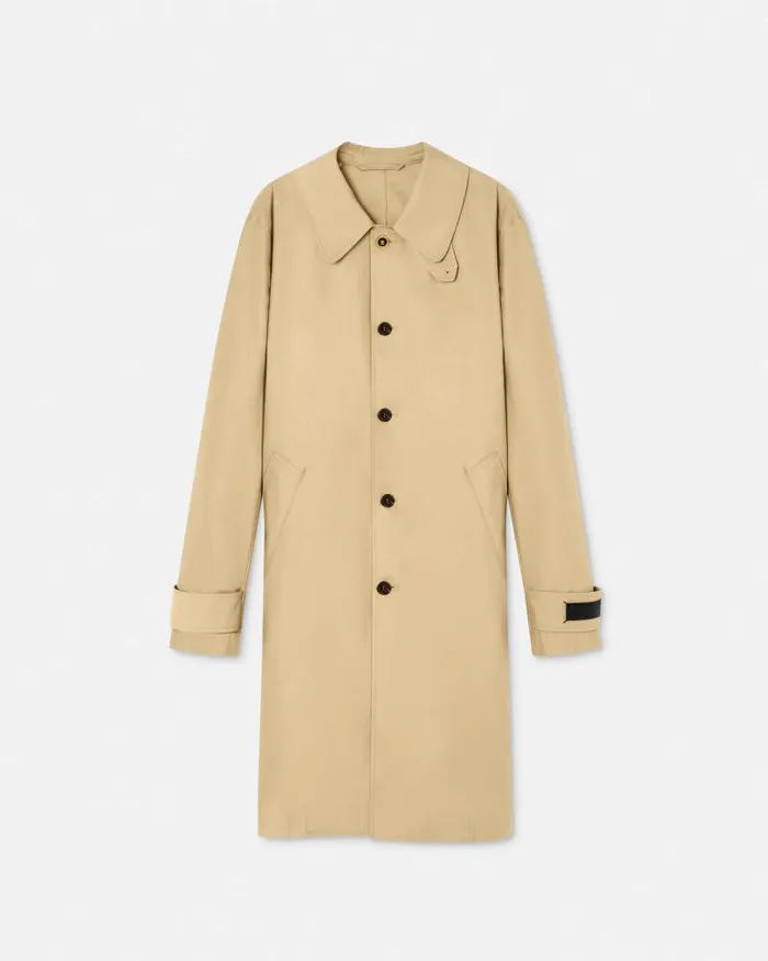 Barocco Panelled Gabardine Trench Coat Yellowprint Men Versace Jackets and Coats Barocco Panelled Gabardine Trench Coat Yellowprint Men Versace Jackets and Coats
