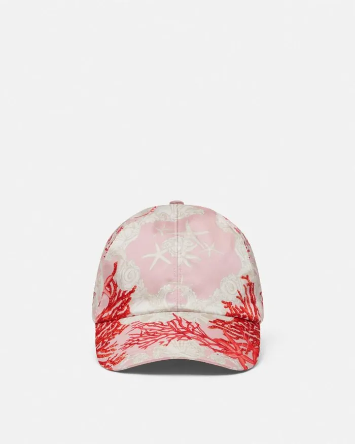 Barocco Sea Baseball Cap Pinkprint WomenMen Versace Hats and Caps