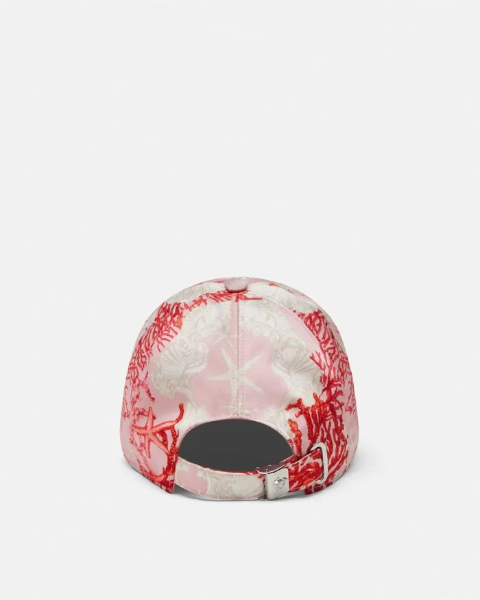 Barocco Sea Baseball Cap Pinkprint WomenMen Versace Hats and Caps