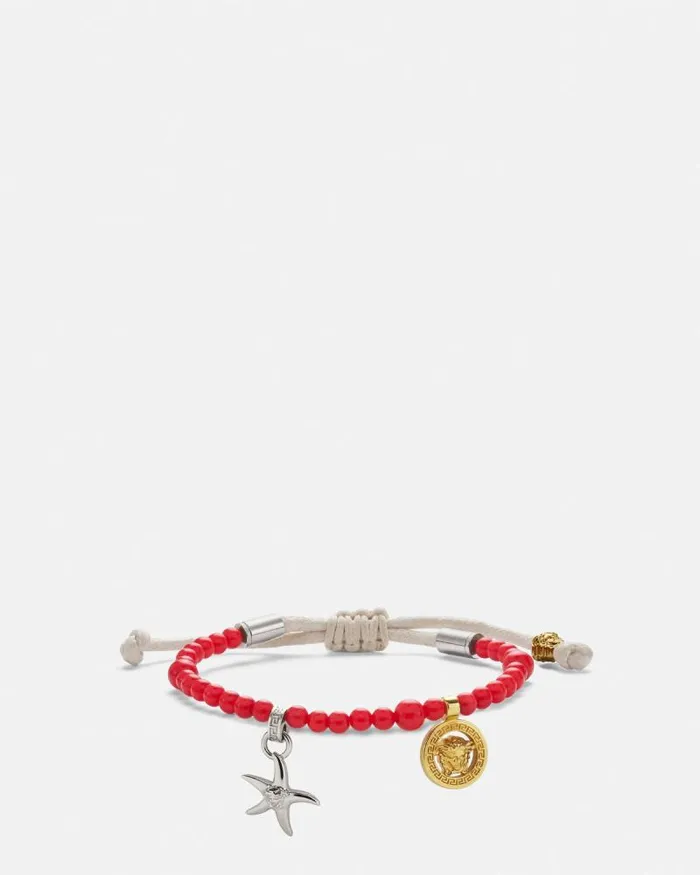 Barocco Sea Bracelet Red WomenMen Versace Bracelets