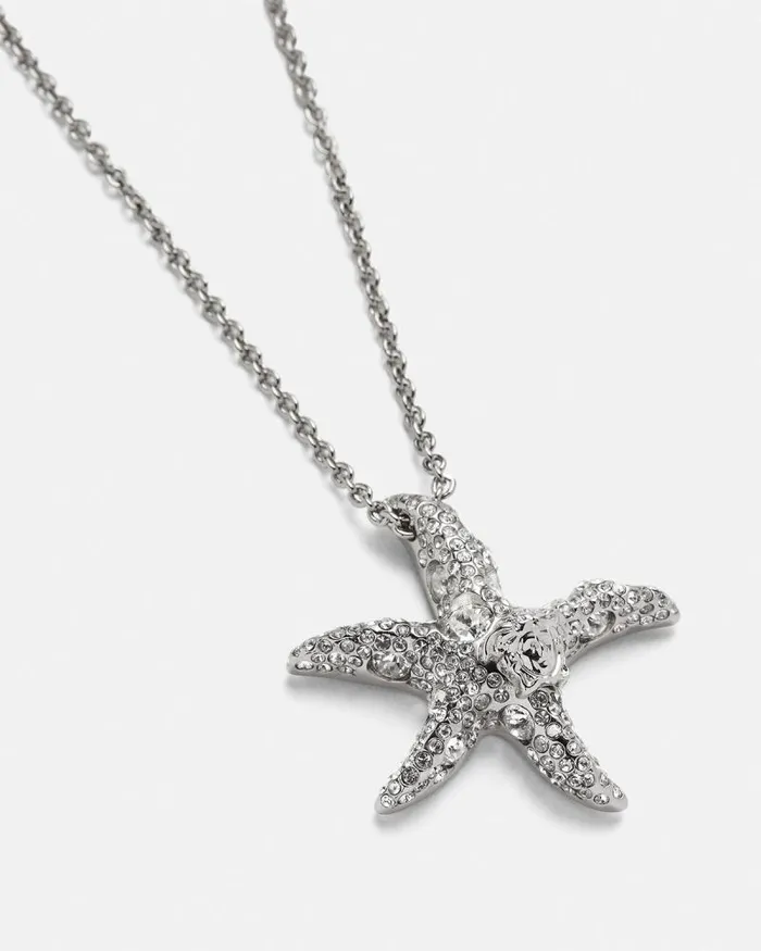 Barocco Sea Necklace Silver WomenMen Versace Necklaces
