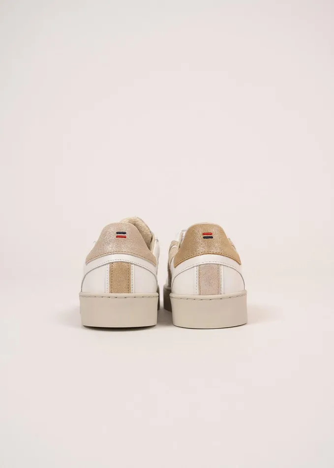 Bask Caval Sustainable Sneakers By Caval Whitegoldlurex Women Saint James Shoes and Socks