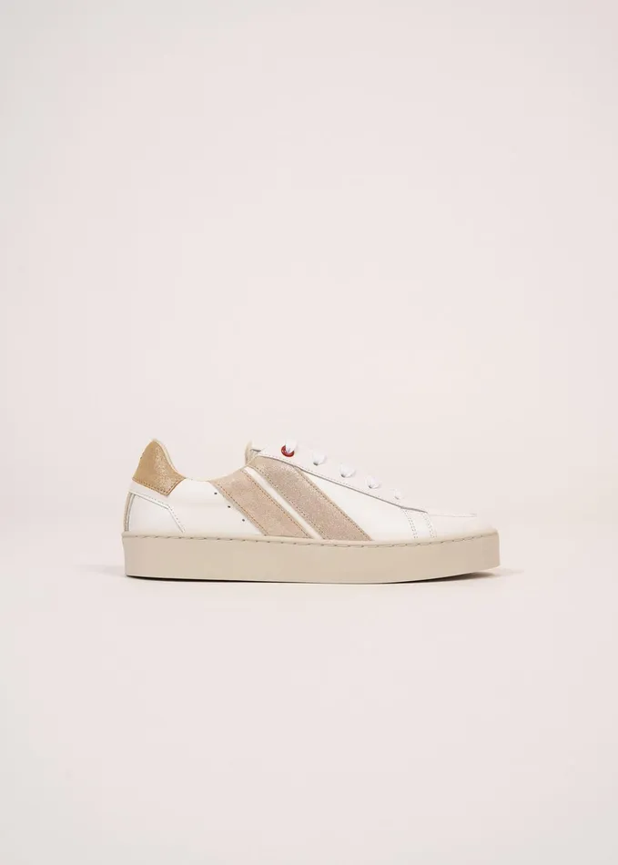 Bask Caval Sustainable Sneakers By Caval Whitegoldlurex Women Saint James Shoes and Socks
