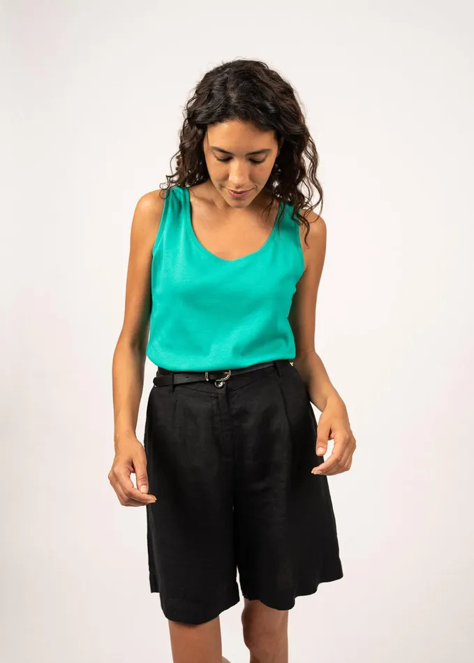 Bastia Iii Cotton Tank Top Slim Fit Absinthegreen Women Saint James TShirts and Tops Bastia Iii Cotton Tank Top Slim Fit Absinthegreen Women Saint James TShirts and Tops
